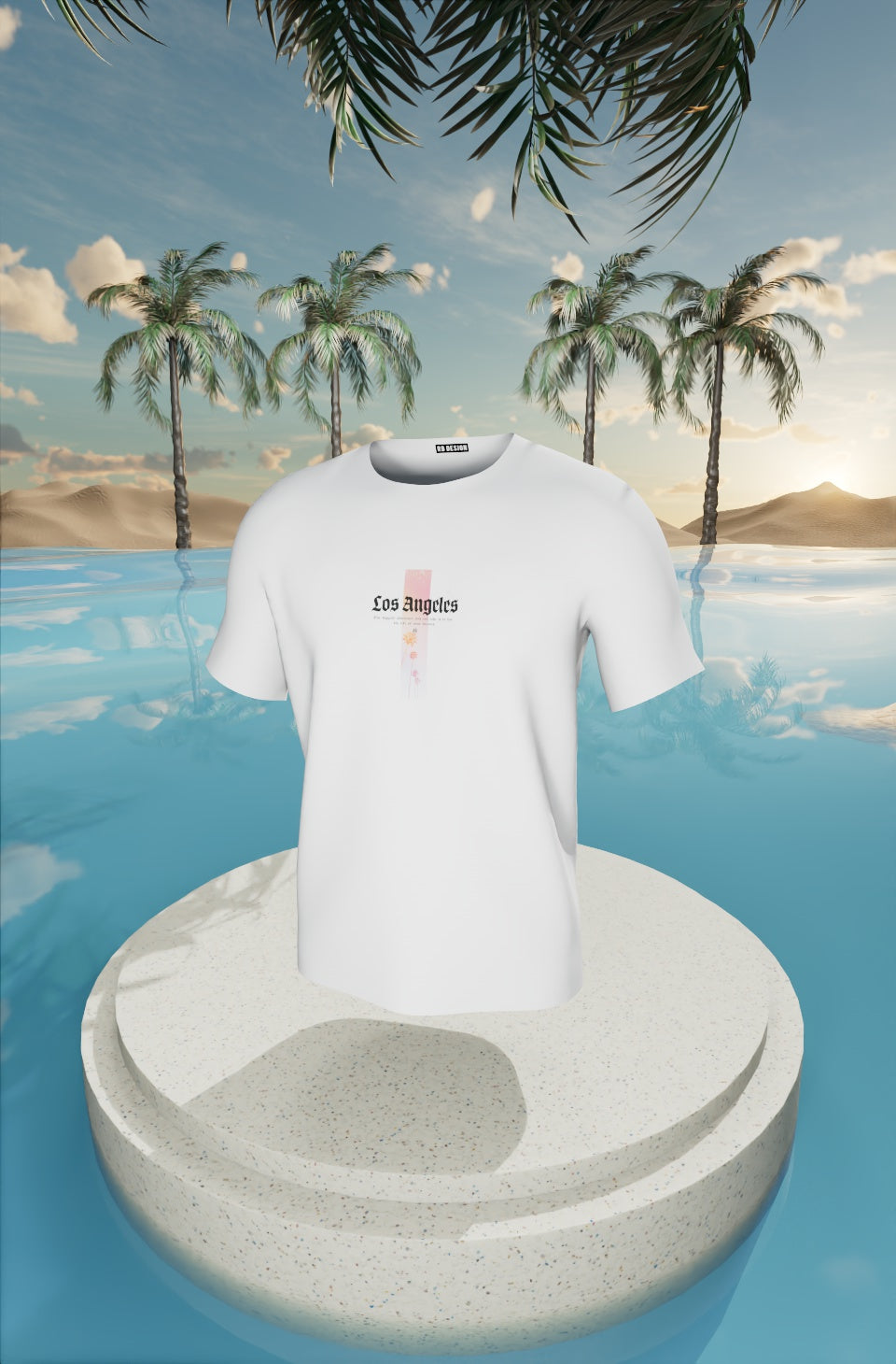 Mens Oversized T-shirt Los Angeles MD1066