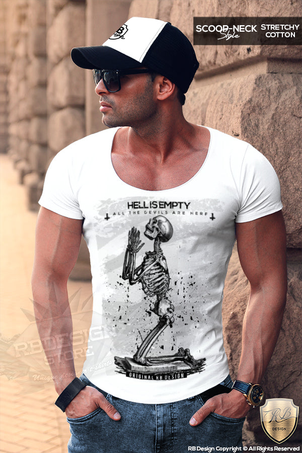 praying skeleton muscle fit mens t-shirt