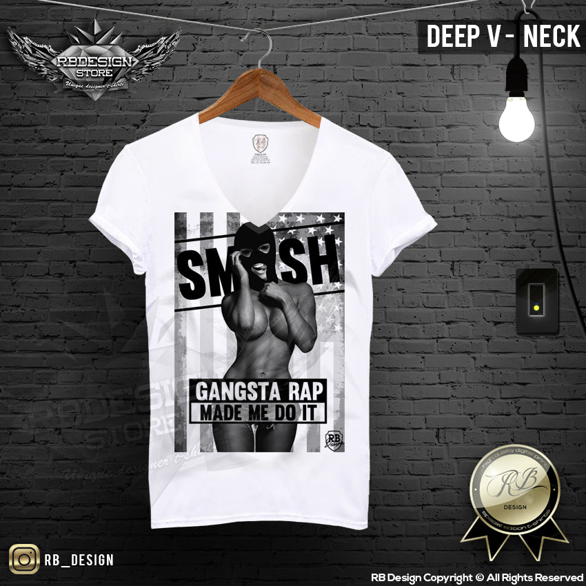 Men's Sexy Gangster Girl T-shirt Gangsta Rap Made Me Do it MD170 Black RB Design Store Men's Sexy Gangster Girl T-shirt Gangsta Rap Made Me Do it MD170 Black RB Design Store