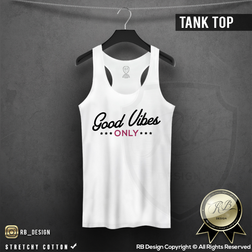 womens tank top good vibes