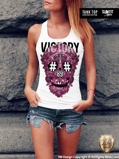 Victory Women's Roses Skull T-shirt WD237