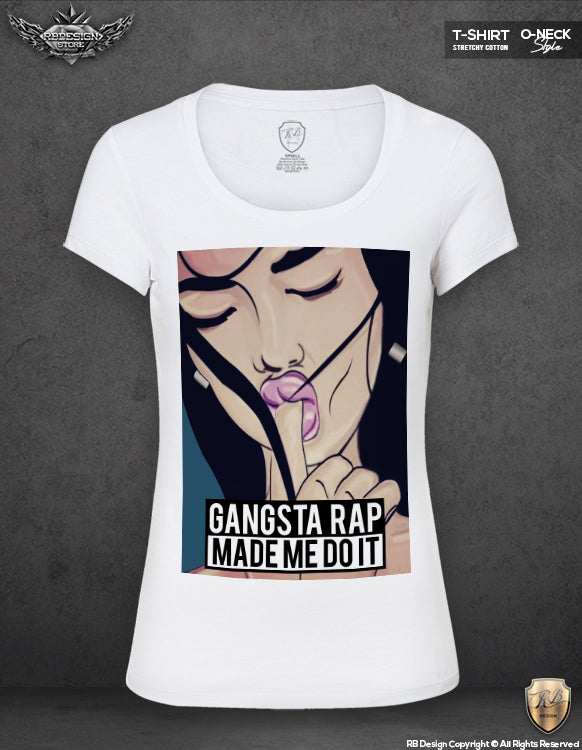 Gangsta Rap Made Me Do It Womens Sexy Girl T-shirt RB Design Tank Top – RB  Design Store