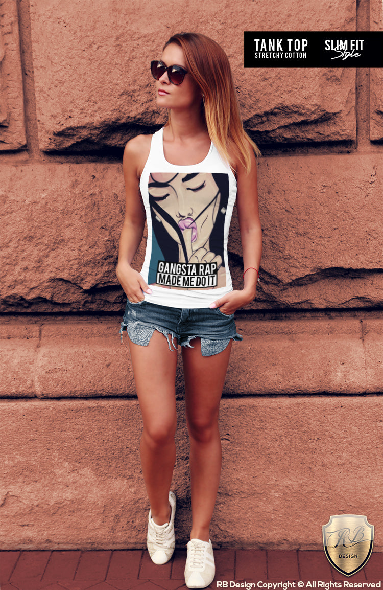womens 90s music rap tank top