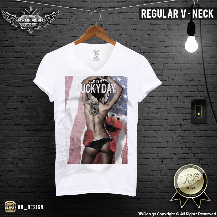 rb design tattooed sexy girl mens regular tee