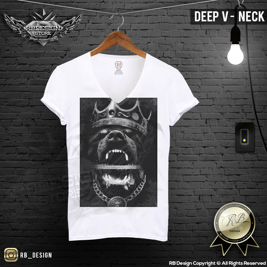 Rottweiler Mens T-shirt Angry Dog Crown Tank Top MD508
