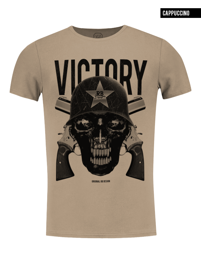 skull pistols beige crew neck t-shirt