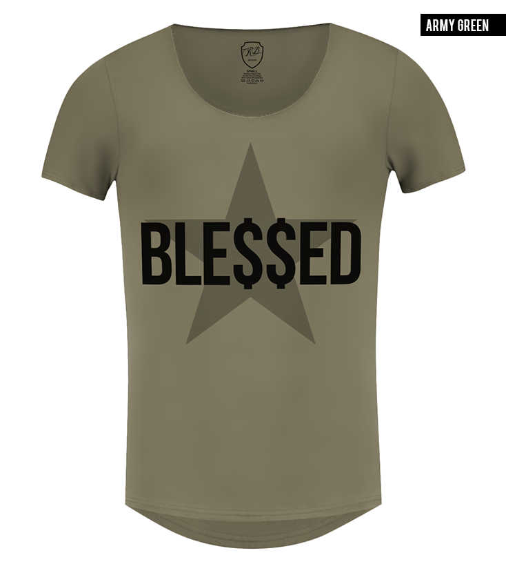 Men's Blessed T-shirt Millionaire Graphic Top / Color Option / MD744