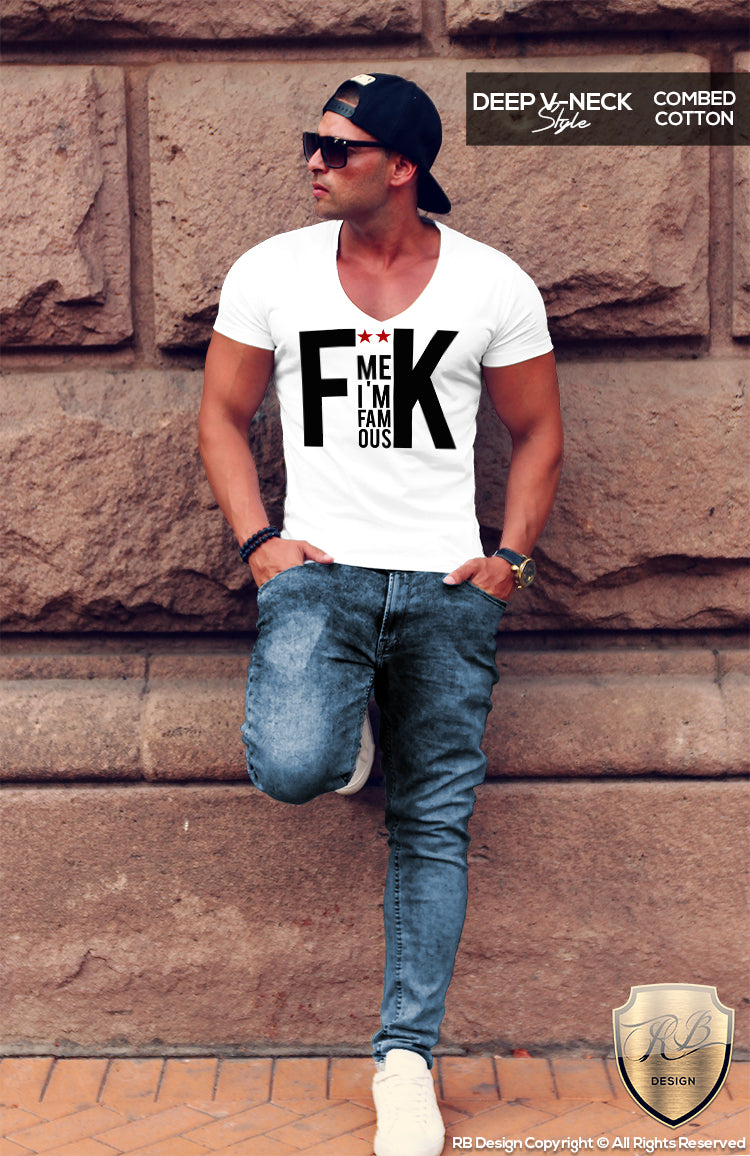 deep v neck sayings t-shirt