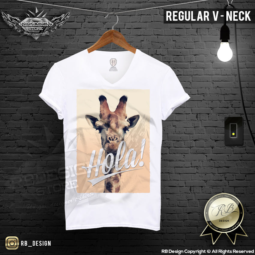 funny giraffe mens regular neck shirt