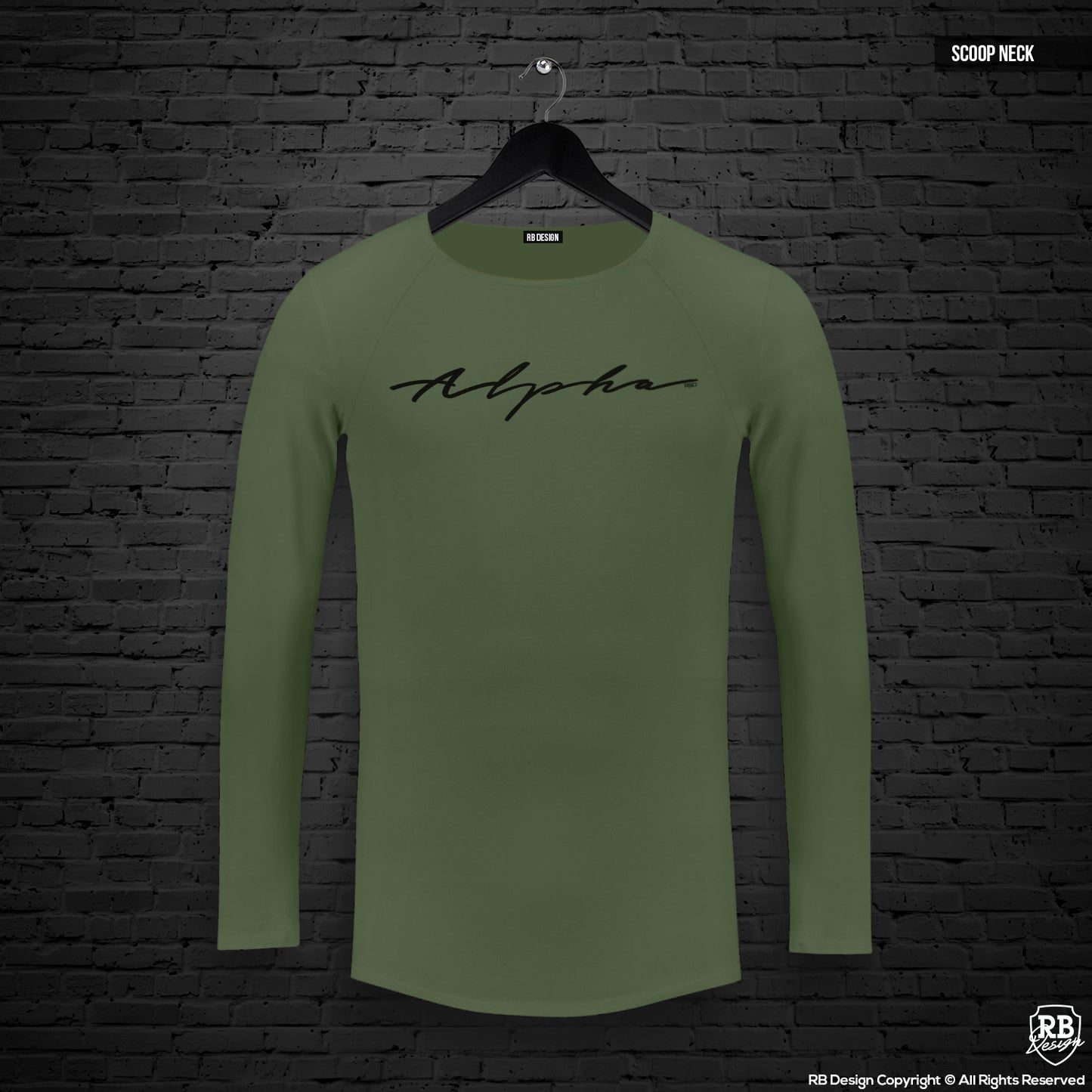 Mens Long Sleeve T-shirt "Alpha" MD885
