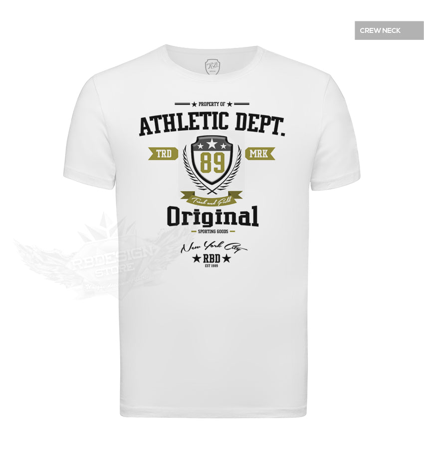 Men's Designer White T-shirt Property of RBD Athletic Dept. MD888