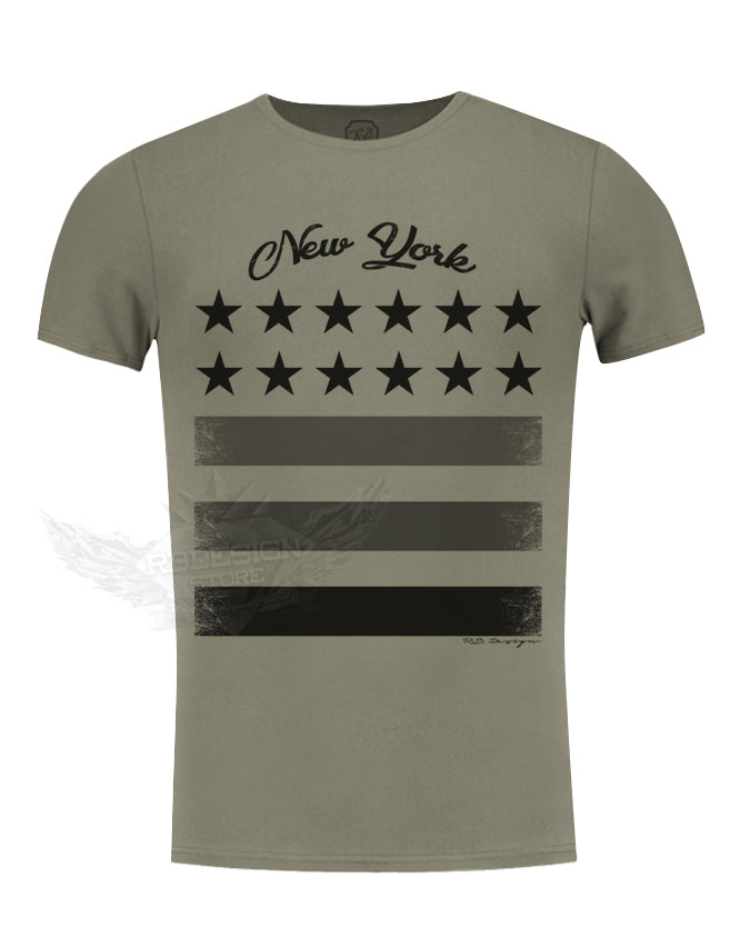 Casual Men's T-shirt New York Street Style Crew Neck T-shirt / Color Option / MD892