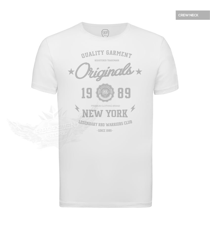 RBD Originals Mens T-shirt Casual NY Street Fashion Tee GRAY MD895G