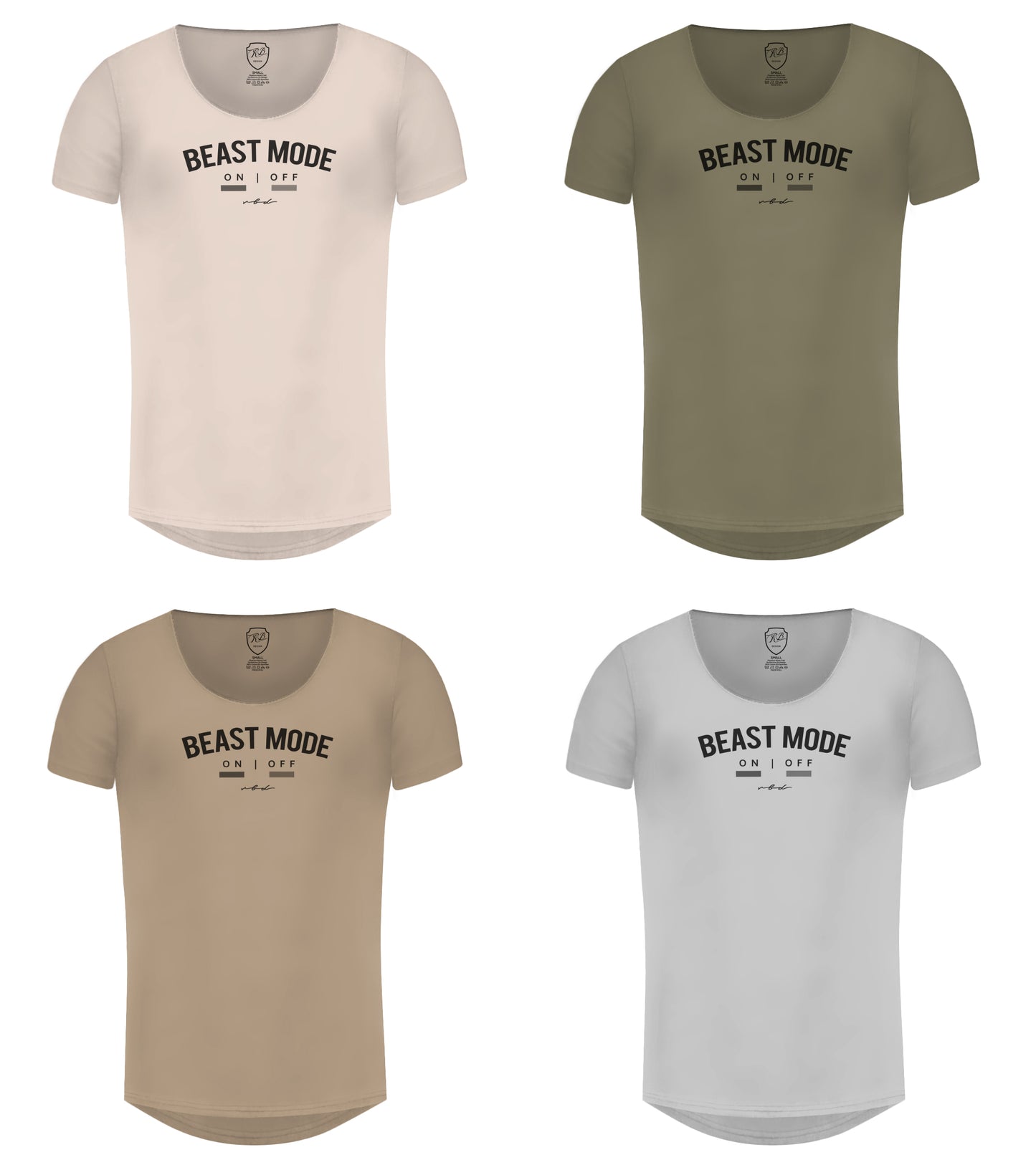 Men's T-shirt "Beast Mode ON" Khaki Gray Beige / Color Option / MD930
