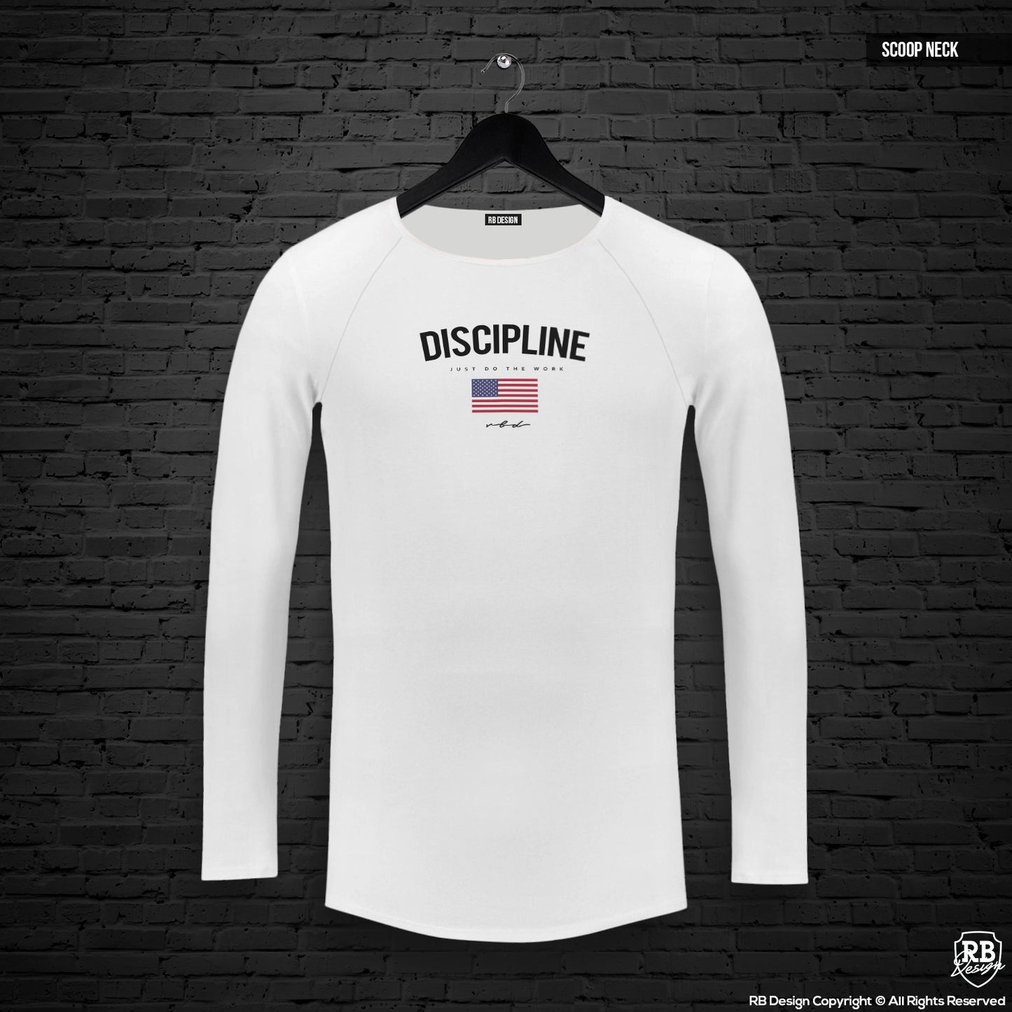 Mens Long Sleeve T-shirt "Discipline" MD933