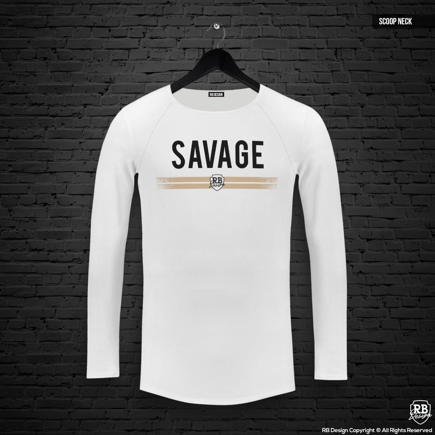 Mens Long Sleeve T-shirt "SAVAGE" MD935