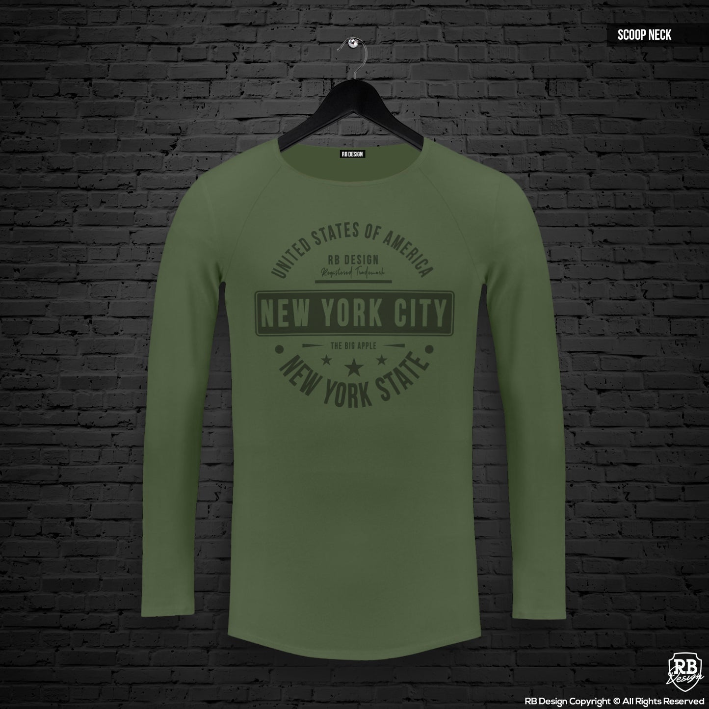 Mens Long Sleeve T-shirt "New York" MD950