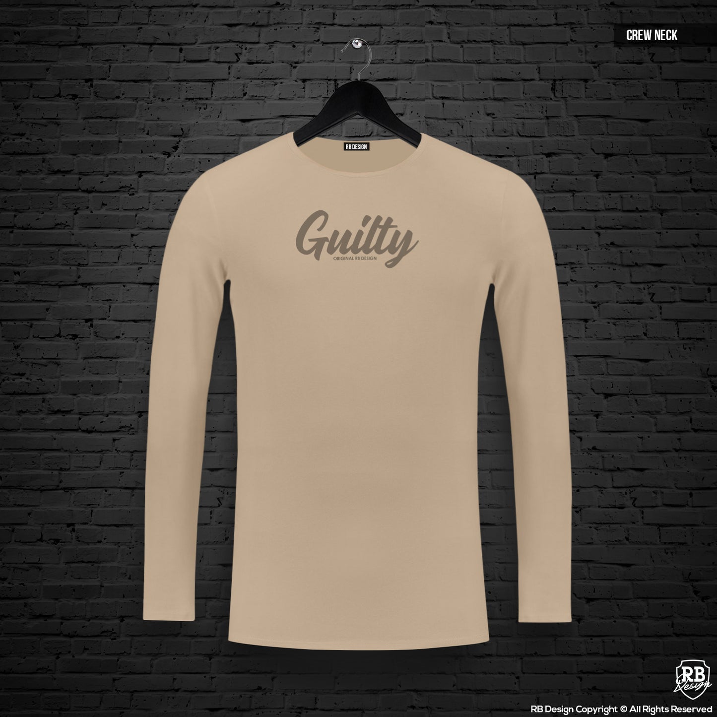 Mens Long Sleeve T-shirt "Guilty" MD965