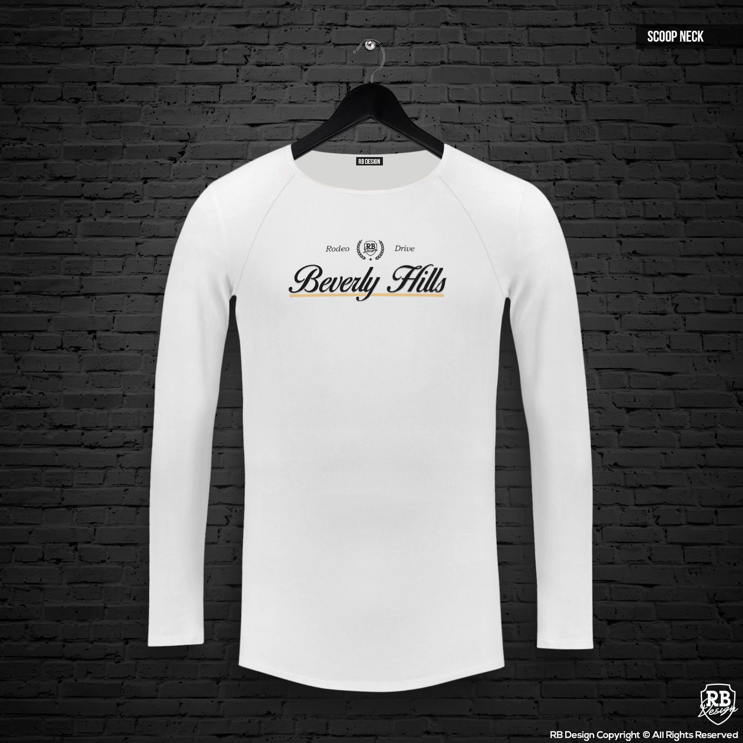 Mens Long Sleeve T-shirt "Beverly Hills" MD987