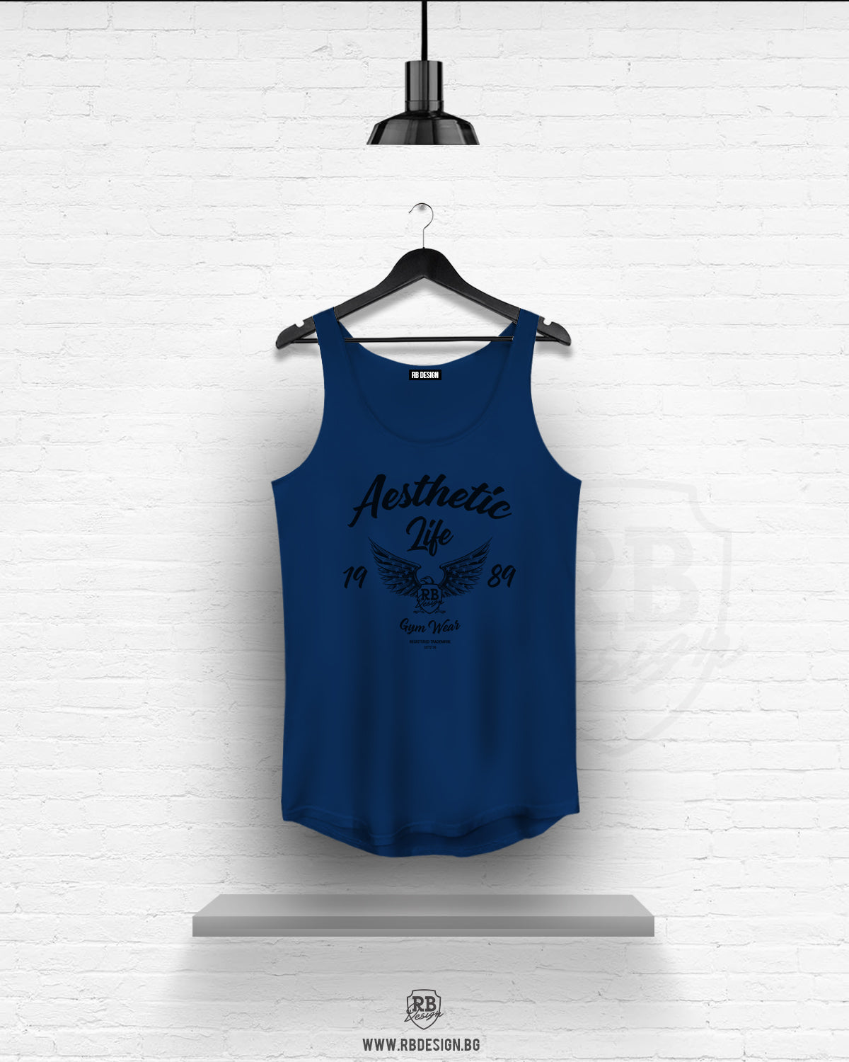 Men's Blue Tank Top "Aesthetic Life" MD993