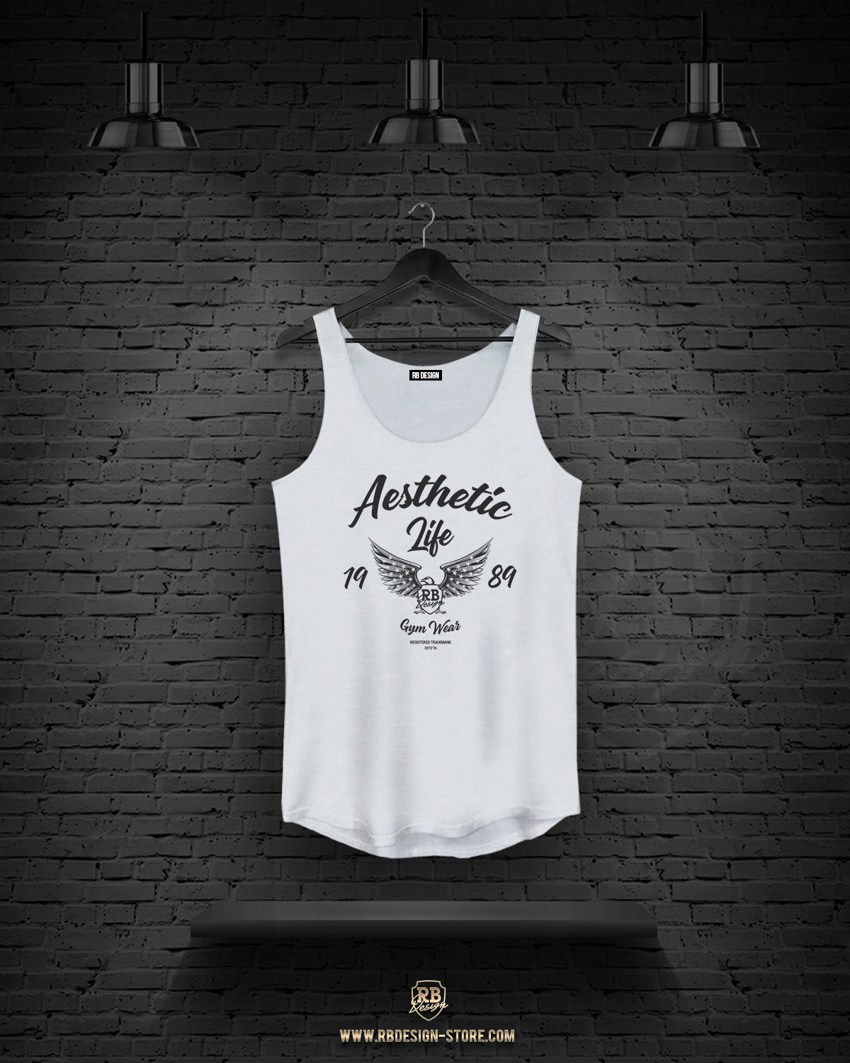 Men's Tank Top "Aesthetic Life" MD993 Ecru
