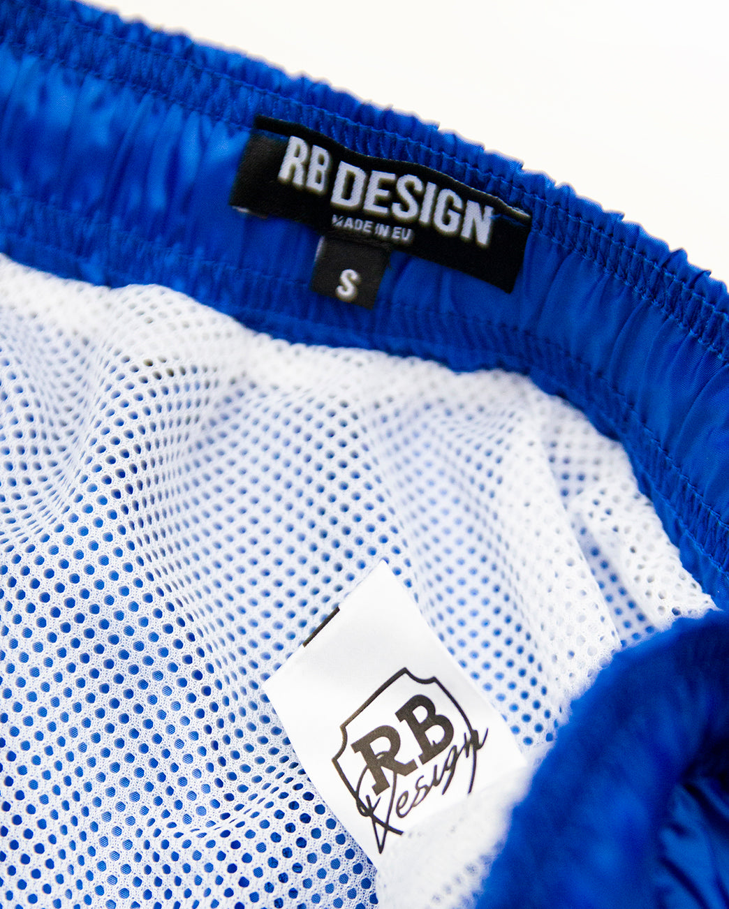 Bundle Sky Blue Mens Swimming Shorts + Black Hat White Logo BW02SBBW