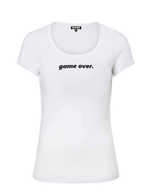 Women's T-shirt With Sayings " Game Over" WTD26 Black