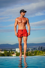 cool summer swimming shorts red