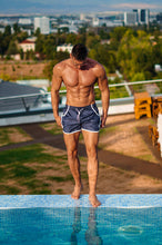 Cool Summer Dark Blue Mens Swimming Shorts