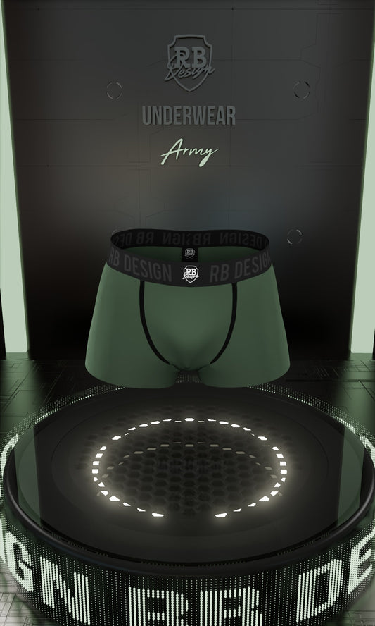 Men's Army Green Boxer Briefs "ARMY"