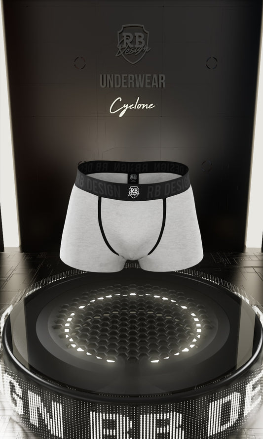 Men's Gray Melange Boxer Briefs "Cyclone"