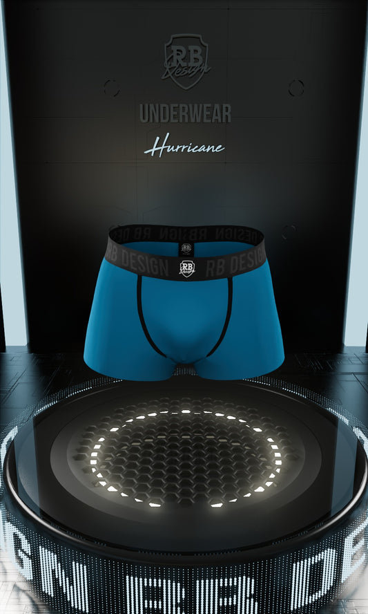 Men's Ocean Blue Boxer Briefs "HURRICANE"