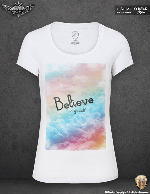 believe in yourself rainbow t shirt