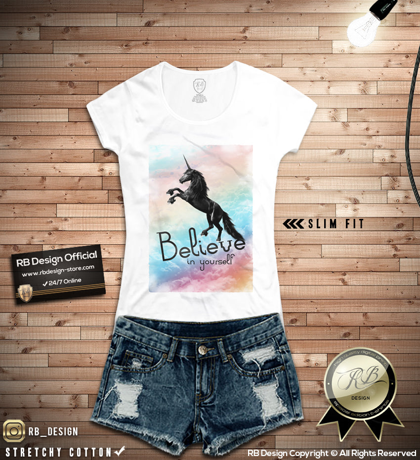 believe in yourself womens fashion t-shirts