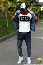 scoop neck boss t-shirt