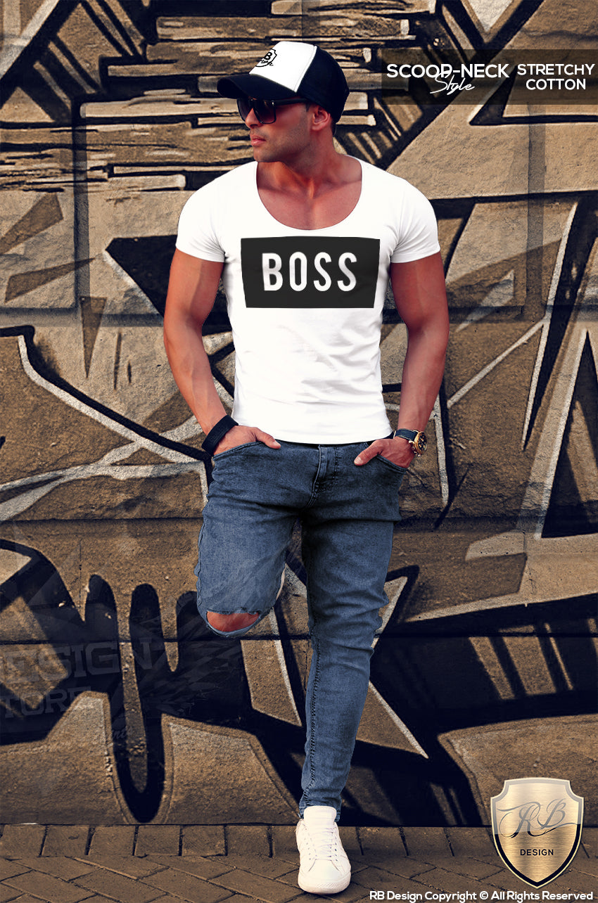 scoop neck fashion t shirt