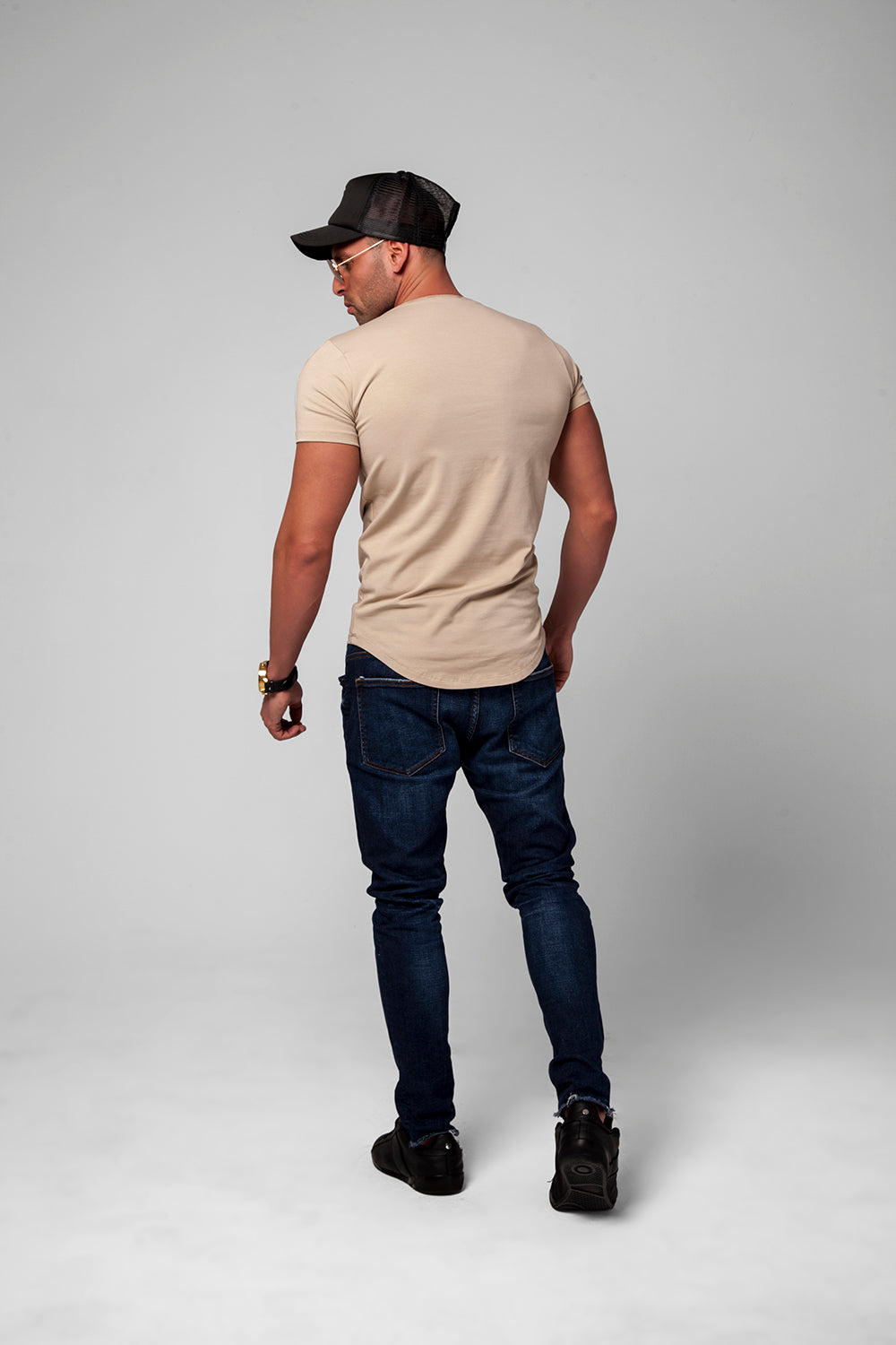 Men's T-shirt "Discipline" Khaki Gray Beige / Color Option / MD933
