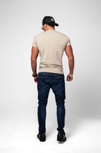 Men's T-shirt "Rise and Grind" Khaki Gray Beige / Color Option / MD932