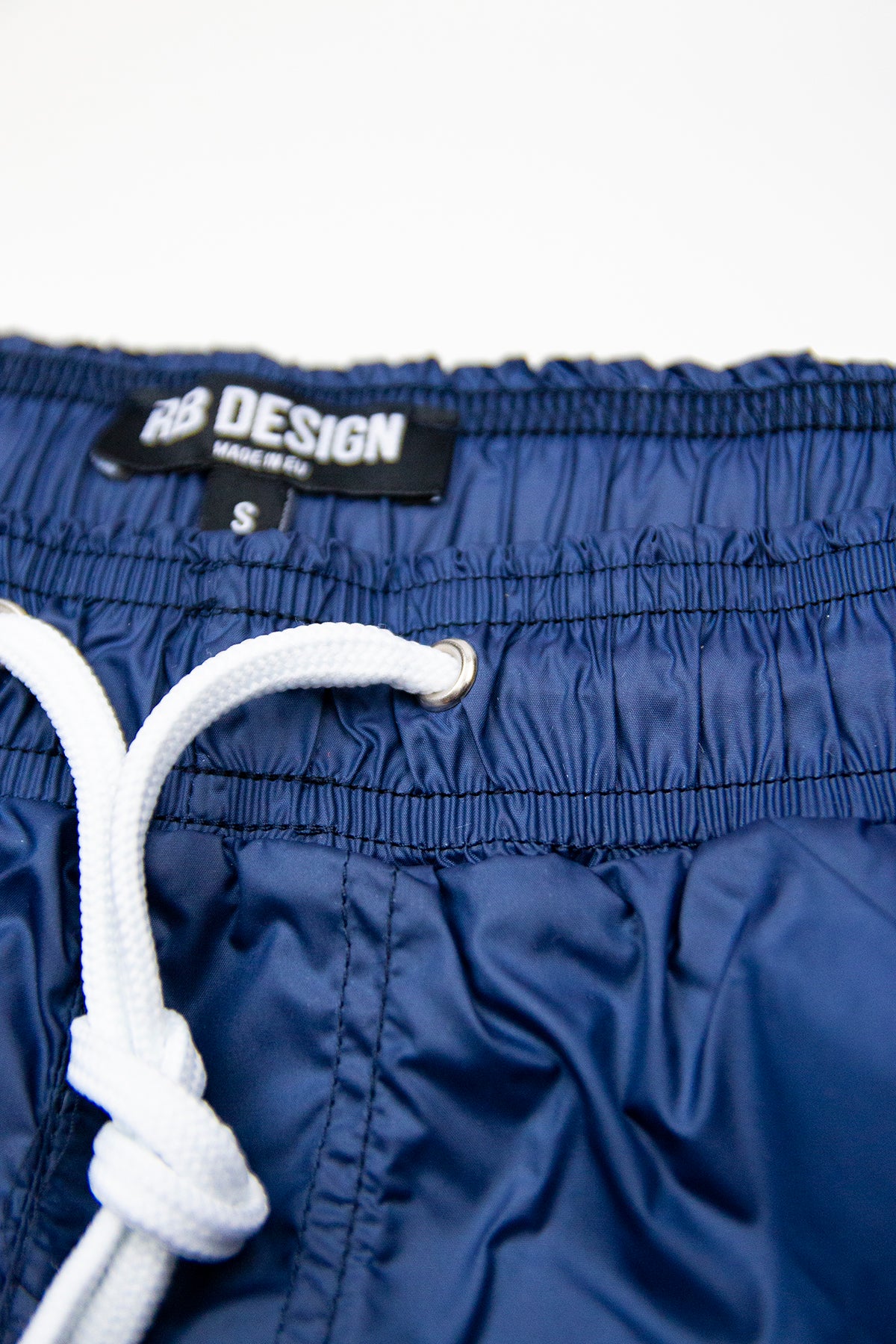 Bundle Dark Blue Mens Swimming Shorts + Blue/White Hat BW01DBB