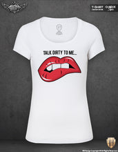 Talk Dirty To Me Ladies Lips T-shirt Funny Slogan Tank Top WD047
