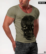 Men's Designer Skull T-shirt Vintage Skeleton Graphic Top MD050