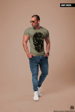 Men's Designer Skull T-shirt Vintage Skeleton Graphic Top MD050