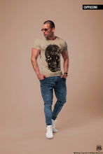 Men's Designer Skull T-shirt Vintage Skeleton Graphic Top MD050