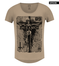 beige skeleton t-shirt