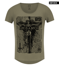 skeleton khaki tee army green muscle top