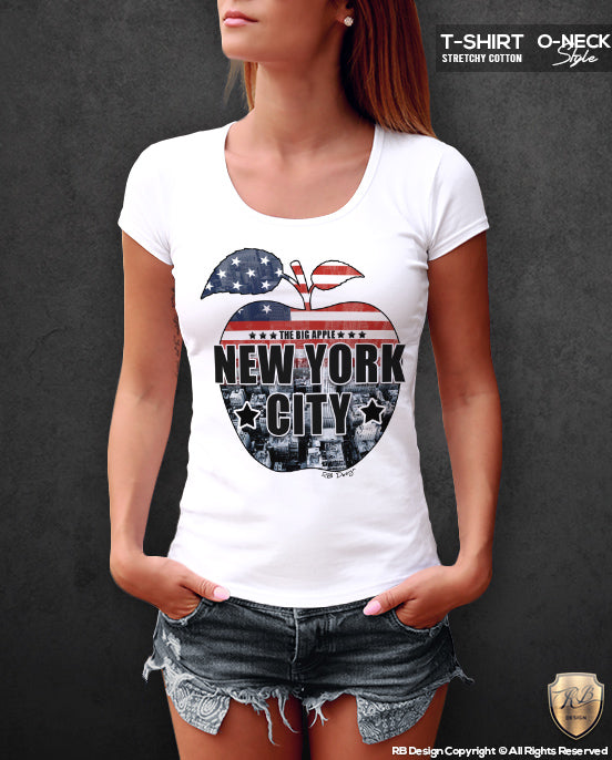 New York Women's T-shirt The BIG APPLE NYC Tank Top WD69