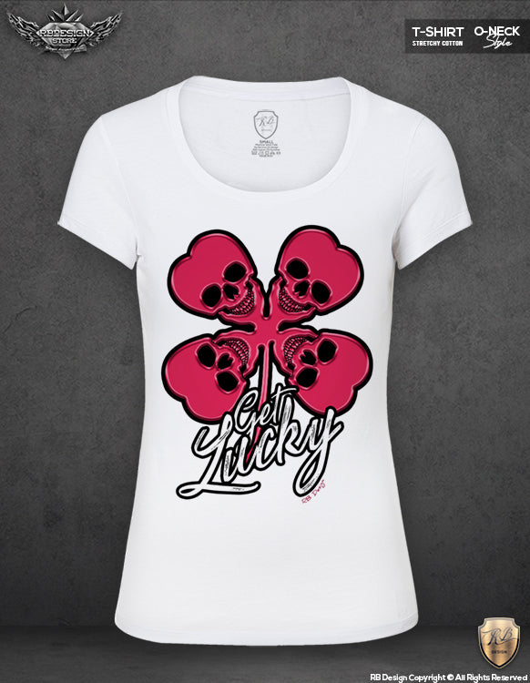 designer skull womens t-shirt