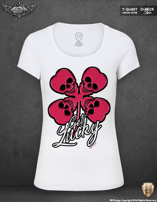 designer skull womens t-shirt
