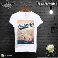 los angeles v neck t-shirt