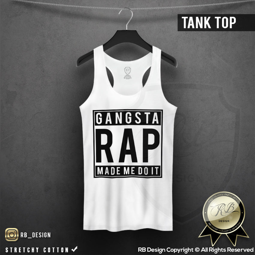 gangsta rap made me do it womens tank top
